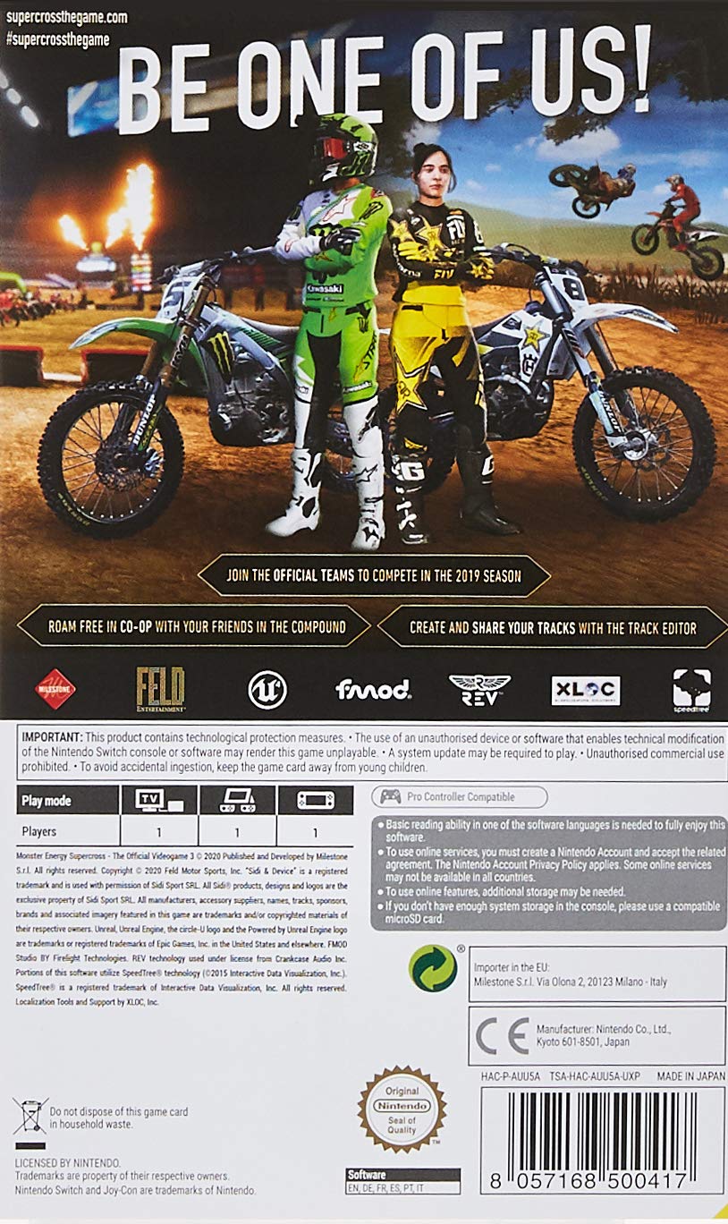 Amazon.com: Monster Energy Supercross 3 (Switch) (Nintendo Switch