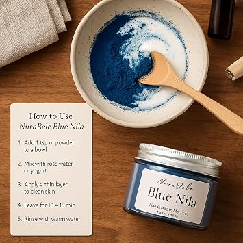 Moroccan Nila Powder 100g of Pure Authentic Nila Powder - Natural Skin Brightening Mask for Face, Body and Hair - Moroccan Traditional Skincare