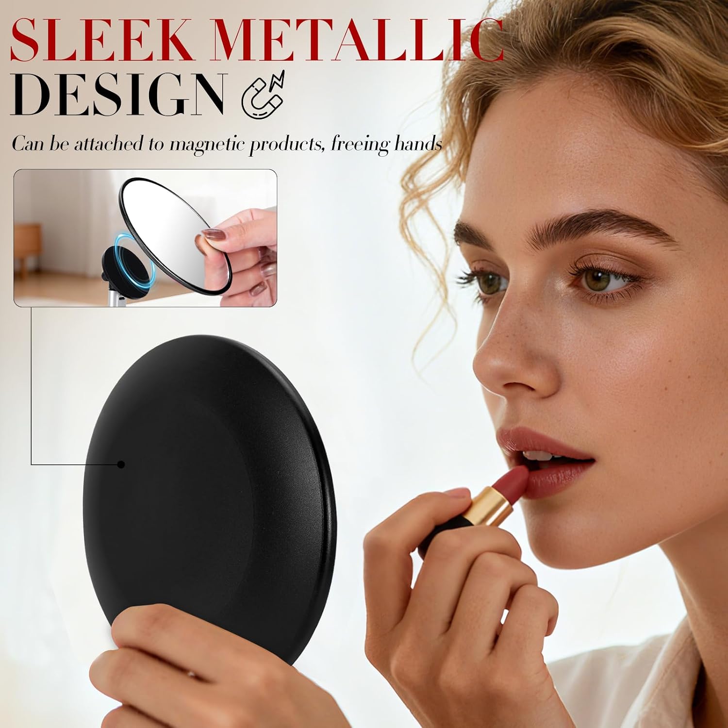 Retro metal compact travel mirror , compact mirror for wallets and pockets