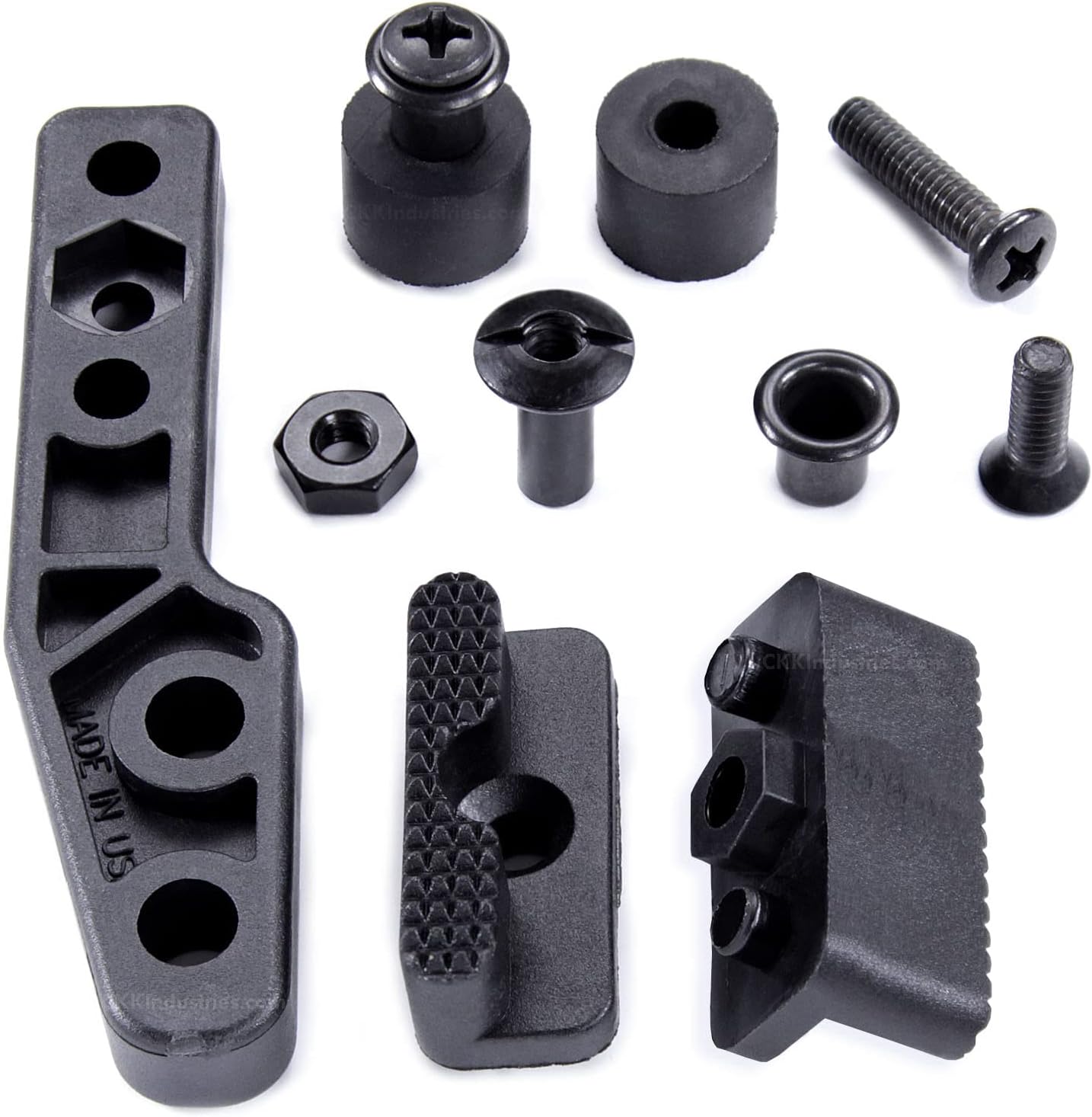 HolsterSmith ModWing Holster Belt Attachments - Standard & Light Bearing - Generation 2 - Ambidextrous - Tactical Black - (w/Mounting Hardware) - (Select Style Below)