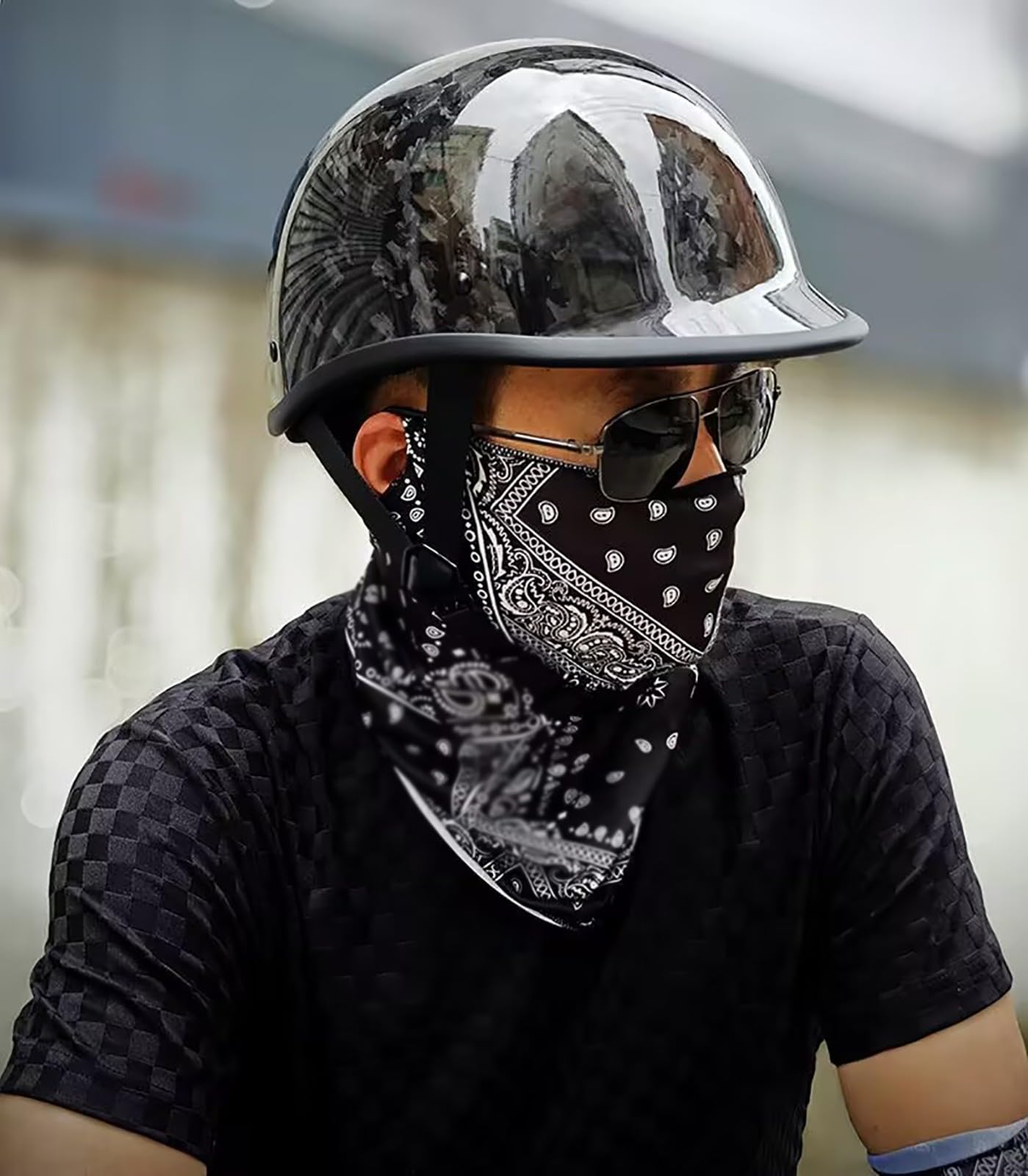 Kask motocyklowy w stylu vintage, z włókna węglowego, kask motocyklowy do cruiserów, skuterów i motorowerów, homologacja ECE 22.06, kask ochronny dla dorosłych mężczyzn i kobiet