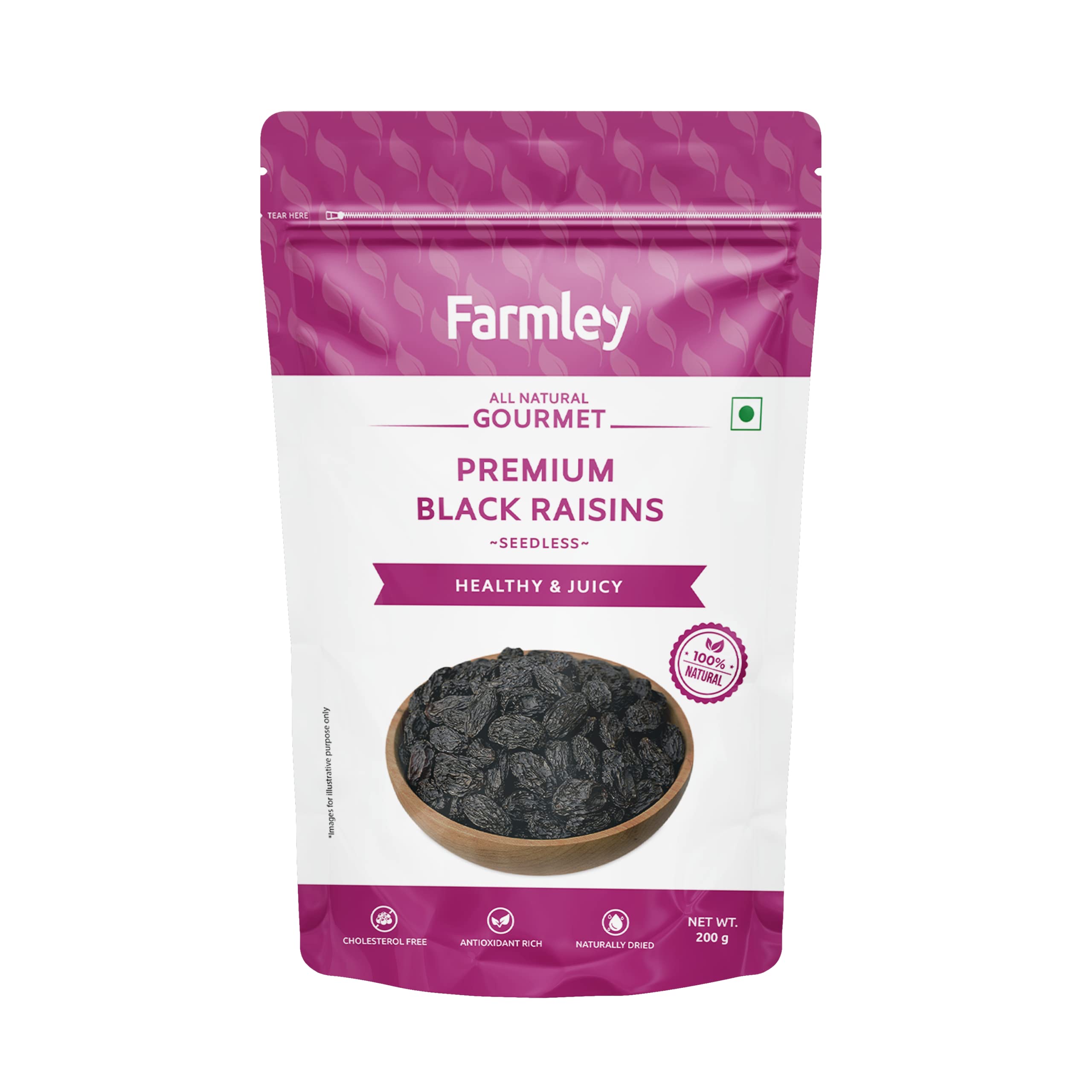 Farmley Black Raisins Seedless I 200 g, Pack of 1 I Kishmish, Dry Fruits Source Of Potassium, Healthy & Nutritious (B08CNBCB6N) Amazon Price History, Amazon Price Tracker