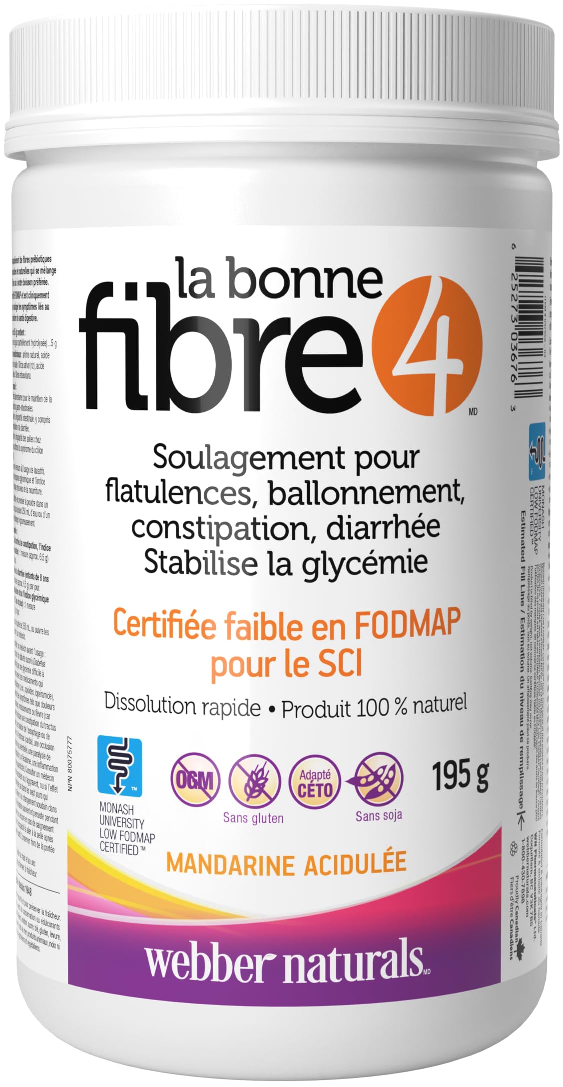 Webber Naturals The Right Fibre4 IBS Fibre Supplement