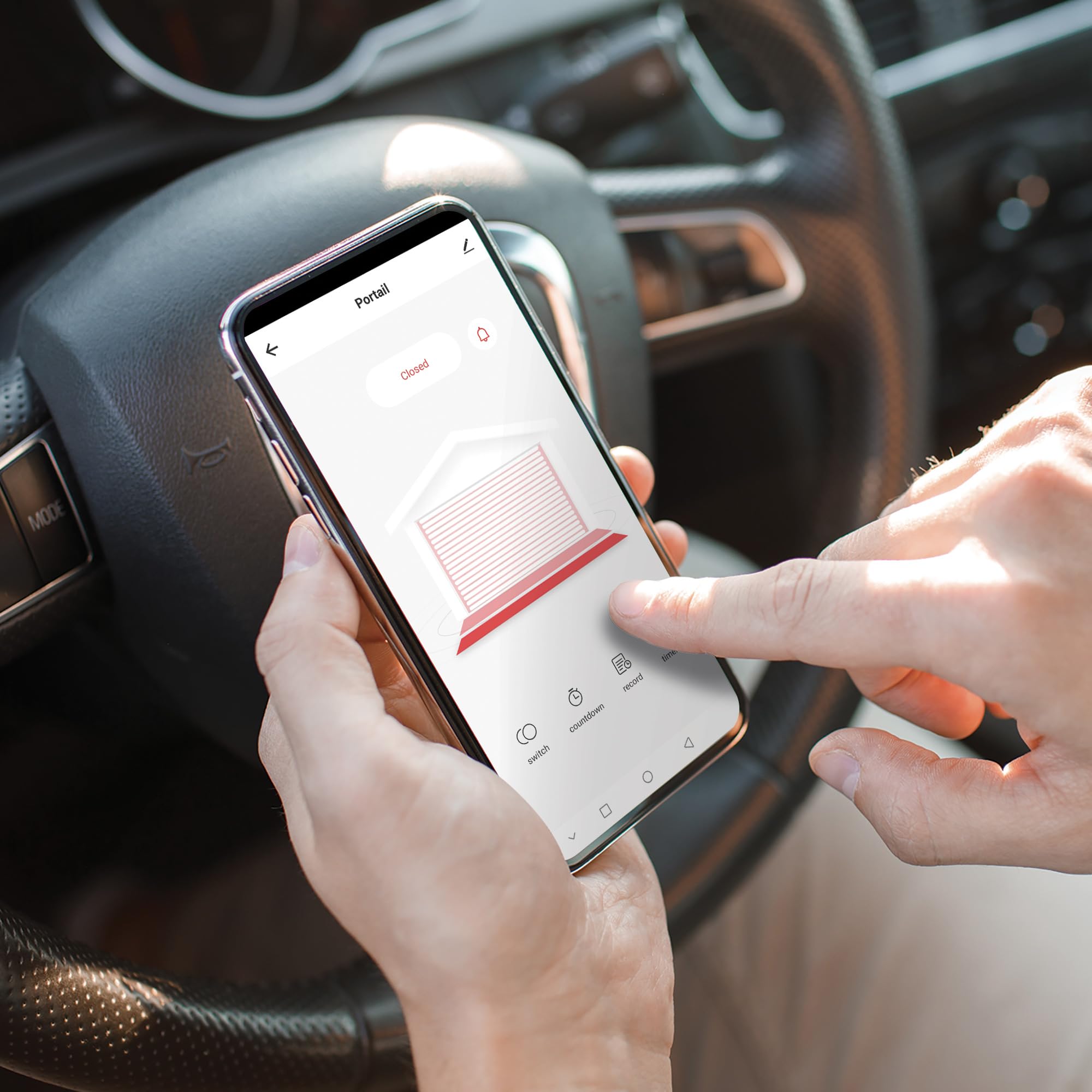 Avidsen HomeGate Module Wi-FI pour Portail et Garage avec Capteur | Application Avidsen Home, Wi-Fi 2,4 GHz, Alexa/Google, capteur 5 m, contact sec, télécommandes d’origine conservées