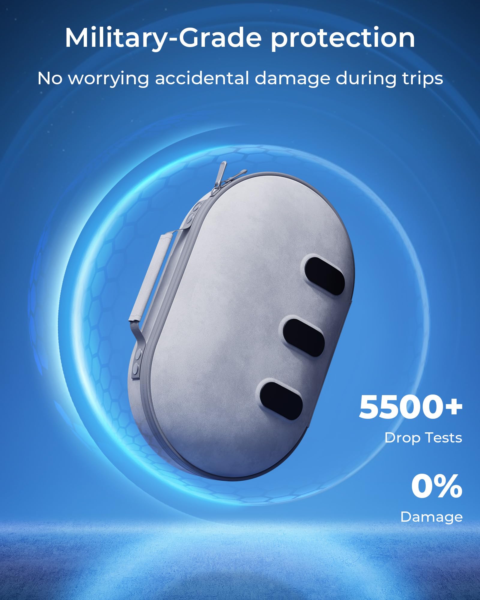 Aubika for Meta Quest 3 Case, Hard Carrying Case for Oculus Quest 3 Accessories, Compatible with Quest 2/Pico 4 Headset, Travel and Storage - 4