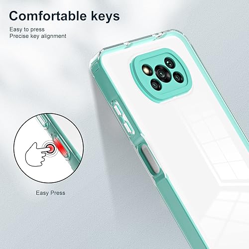 Miniatura 5 de Funda transparente para teléfono compatible con Xiaomi Poco X3 ProPoco X3 NFC, funda de cuerpo completo transparente, funda protectora delgada