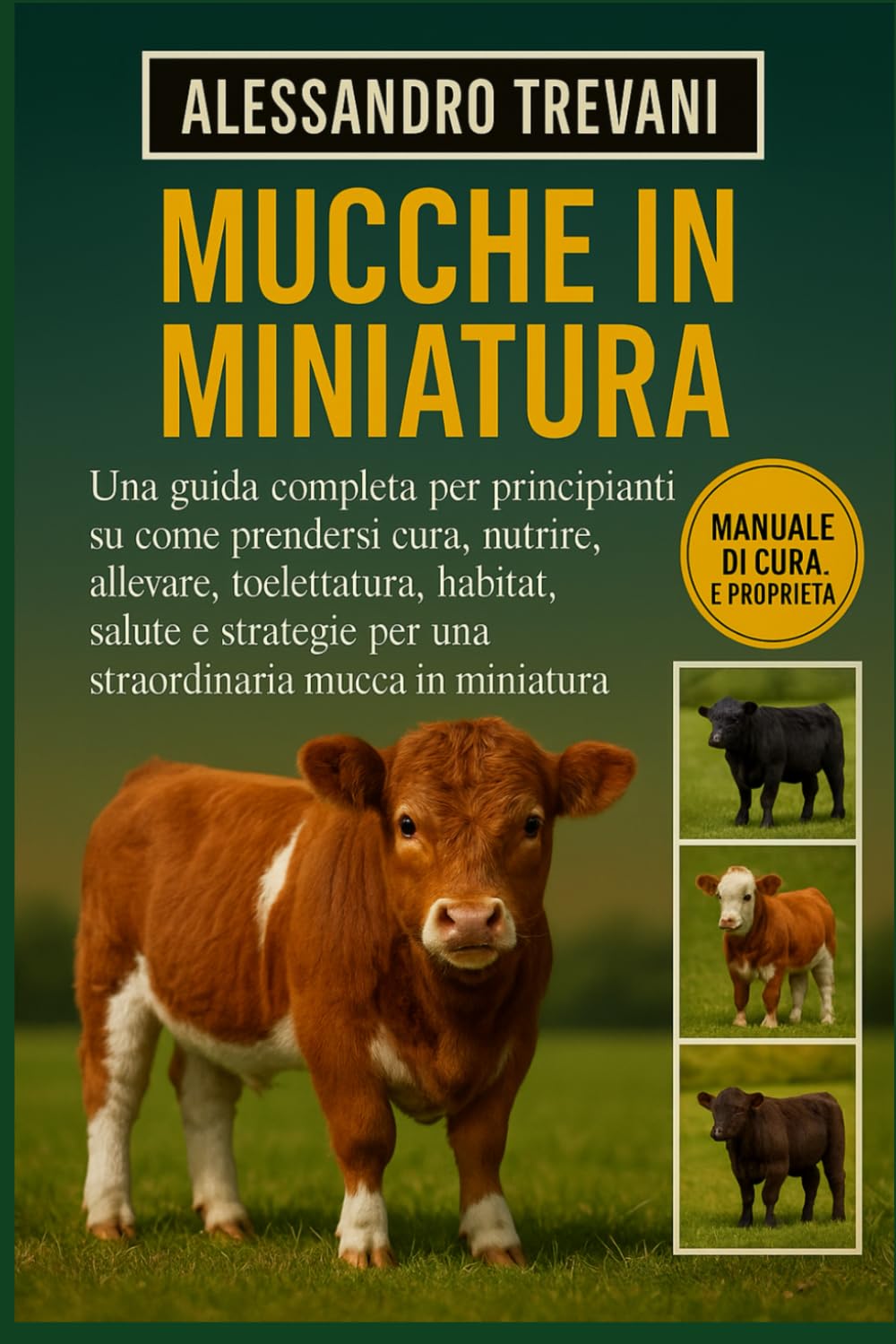 MUCCHE IN MINIATURA: Una guida completa per principianti su come prendersi cura, nutrire, allevare, toelettatura, habitat, salute e strategie per una straordinaria mucca in miniatura