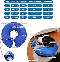 Vista 3 de MCHY Cono inflable para perro, collar de recuperación ajustable para perros después de la cirugía, evita mordeduras y arañazos, no bloquea la visión