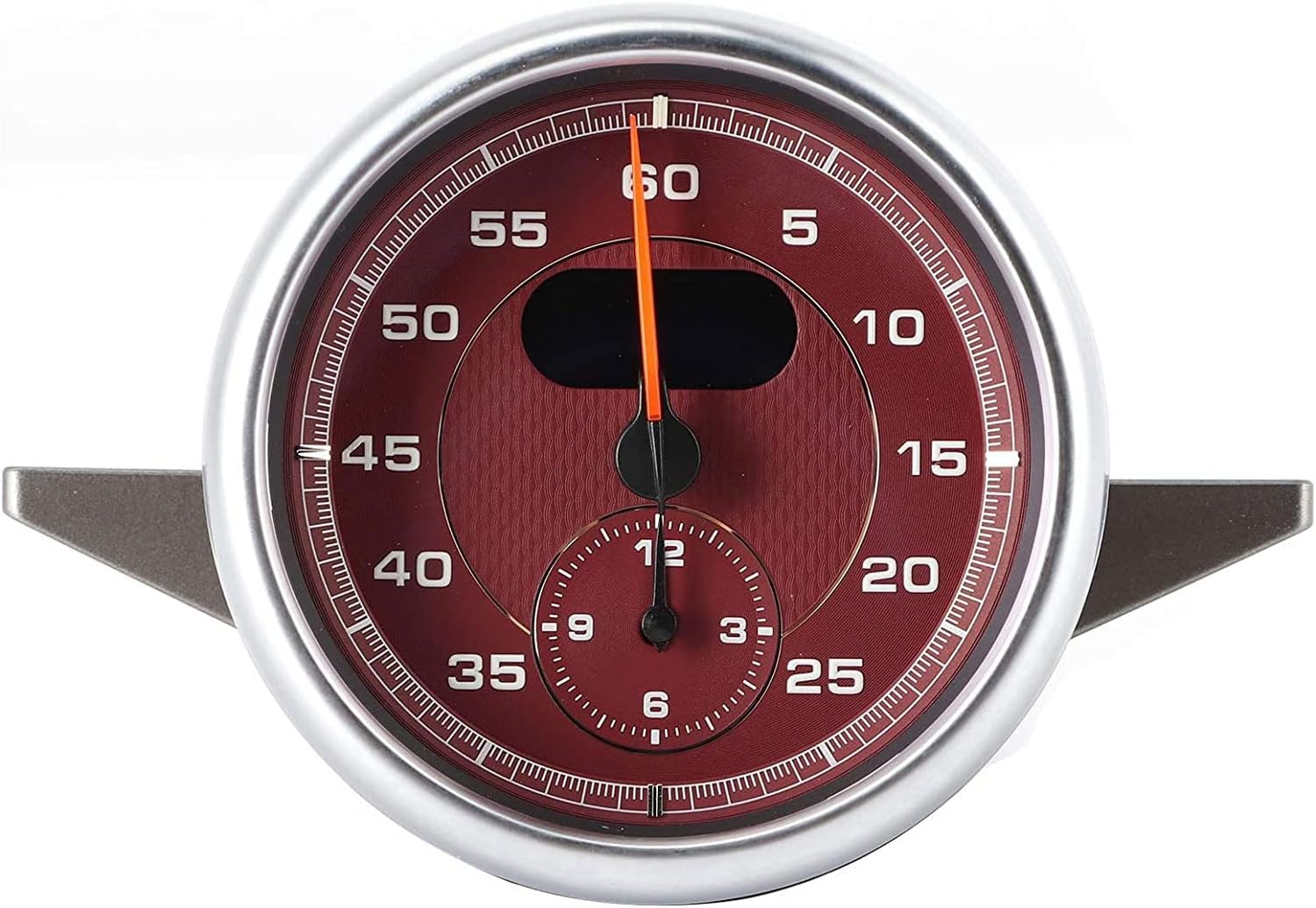 Dashboard Clock Compass Time Electronic Meter Clock, Stopwatch Dashboard Panel for Porsche Cayenne 958 92A 2011-2017 -Black Cover and Red Clock