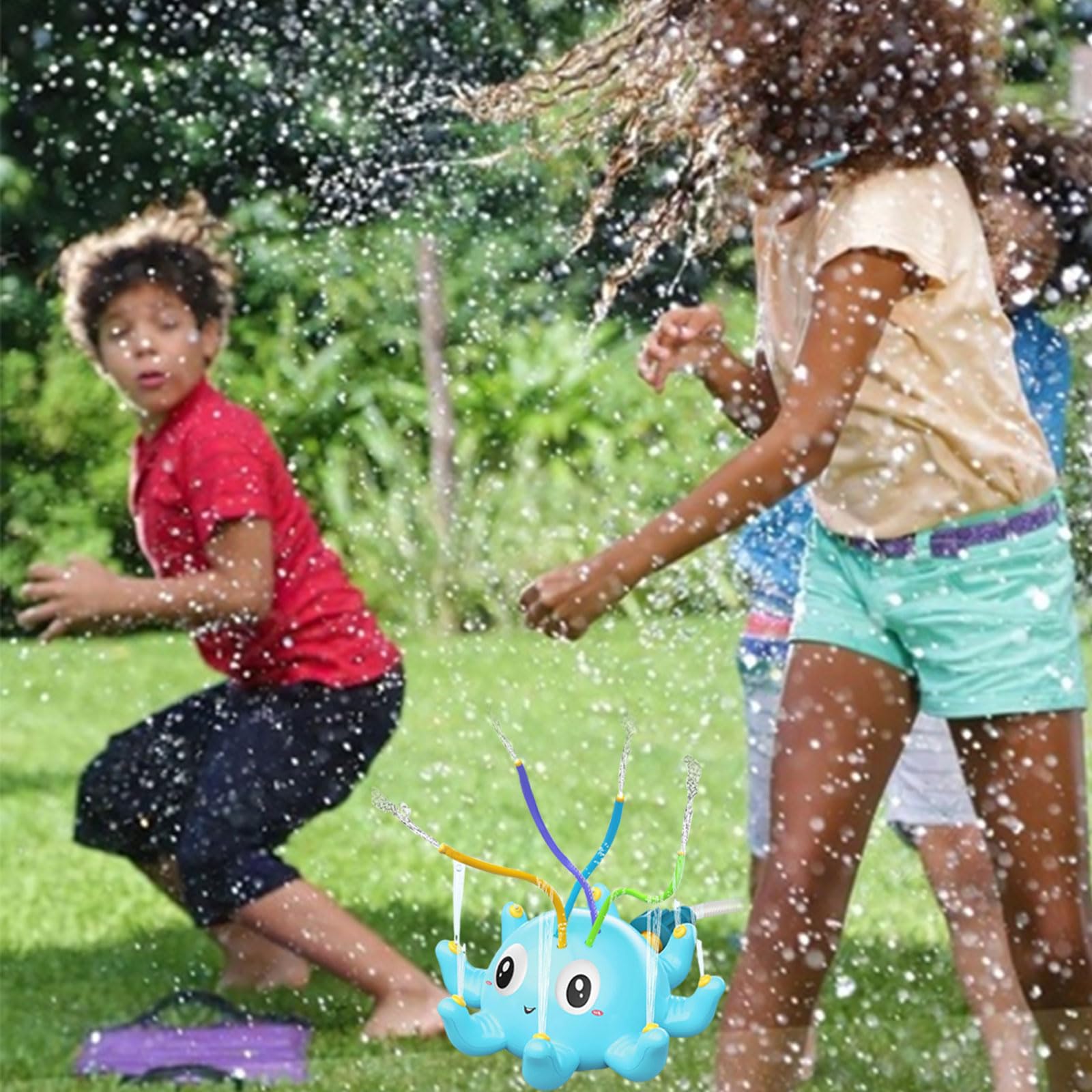 Juguete de Rociador, Juegos de Agua para Niños Exterior, Aspersor de Agua, Pulpo Juguete de Agua de Rociadores, Aspersor Juegos Agua Rociadores de Agua para CéSped, Jardín