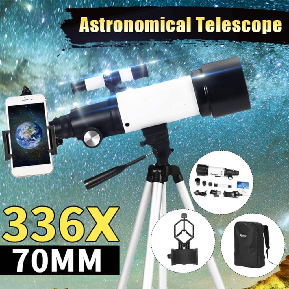 Telescopi per Adulti, Apertura 70 mm e Lunghezza focale 700 mm Telescopio rifrattore astronomico Professionale per Bambini e Principianti - Adattatore per Smartphone Good