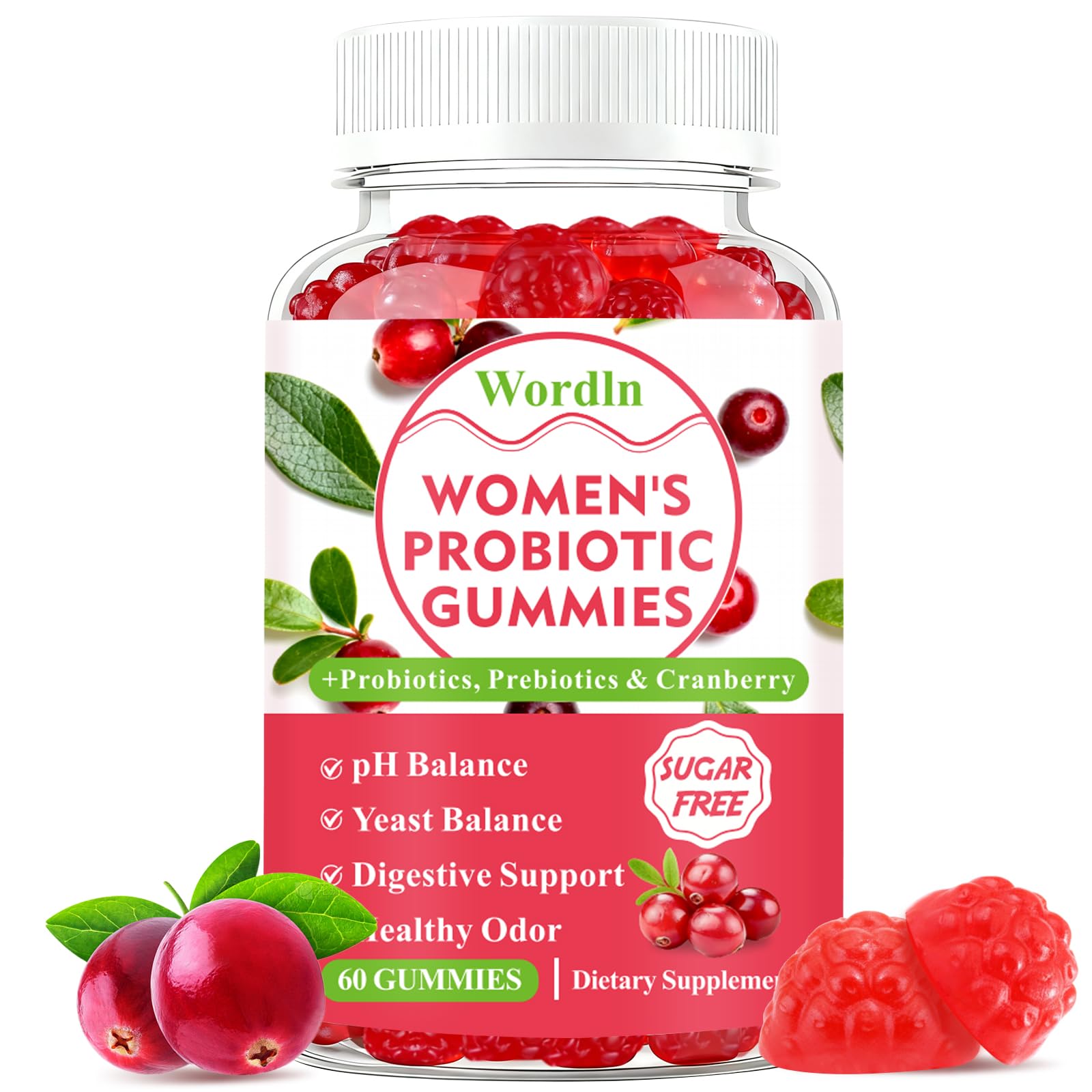 Women Probiotic Gummies for Feminine Health, 60 Count 60 Count (Pack of 1)