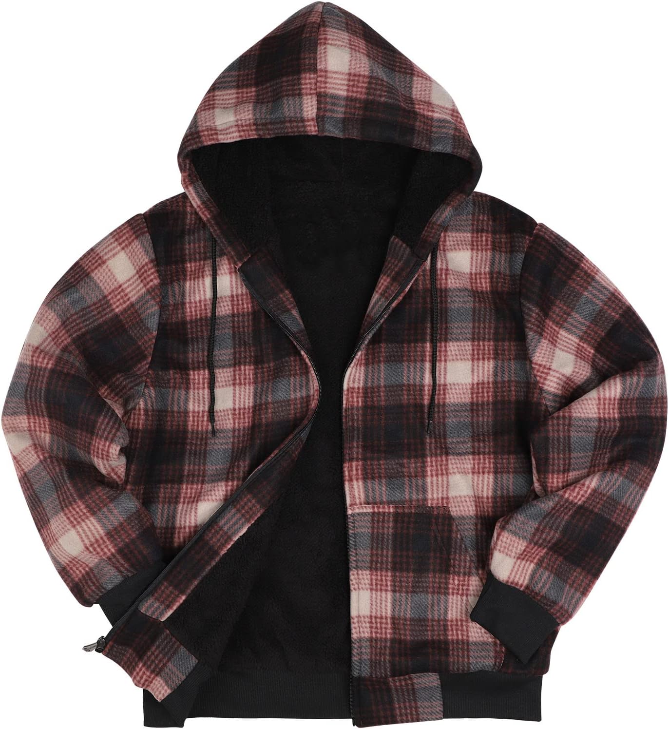 Gary Com Heavyweight Sherpa Hoodies for Men, Thick Fleece Lined Full Zip Up Winter Warm Sweatshirts Work Jackets - Image 6