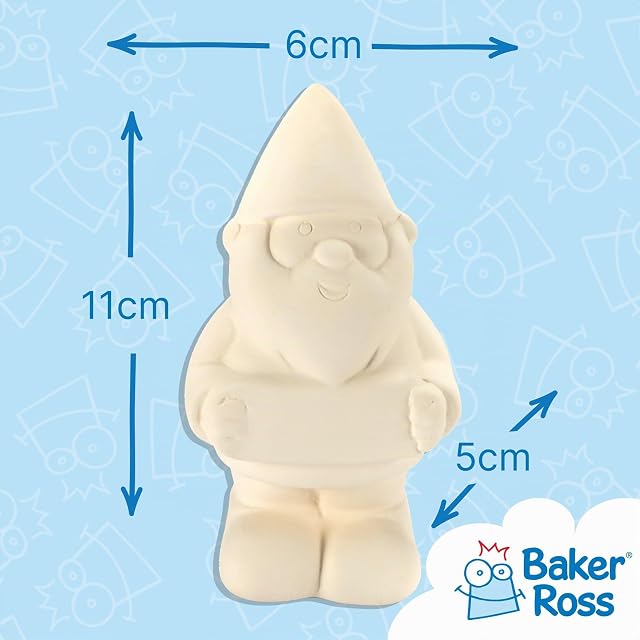 Foto 3 de 6 de Gnomos de cerámica Baker Ross (paquete de 4) para que los niños decoren. Artes y manualidades