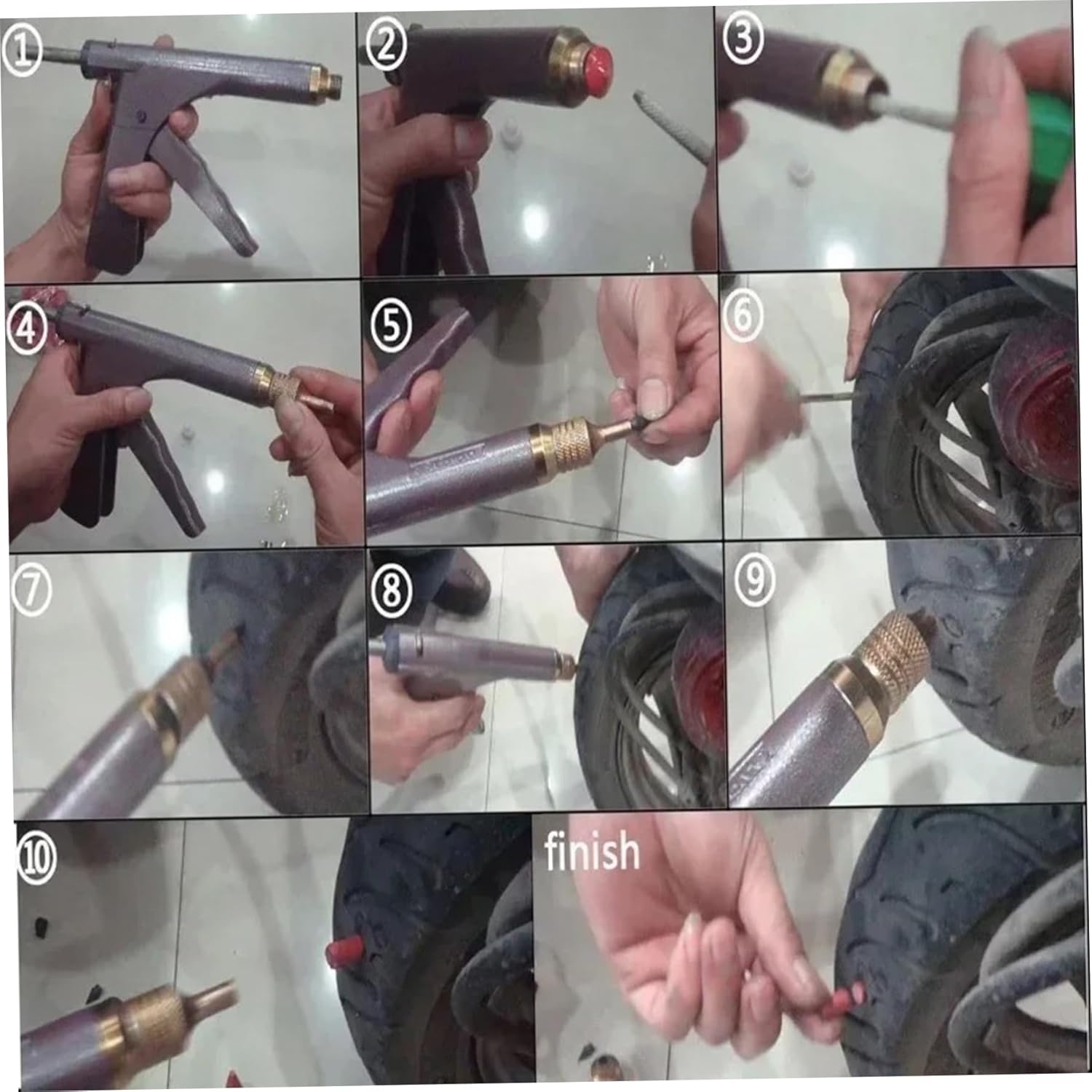 Tire Patch Kit, Tire Repair Kit with Plugs, Practical Plug Heavy Duty Professional, Efficient & Multi-Use for Tyre Punctures and Flats on Cars, Plugs