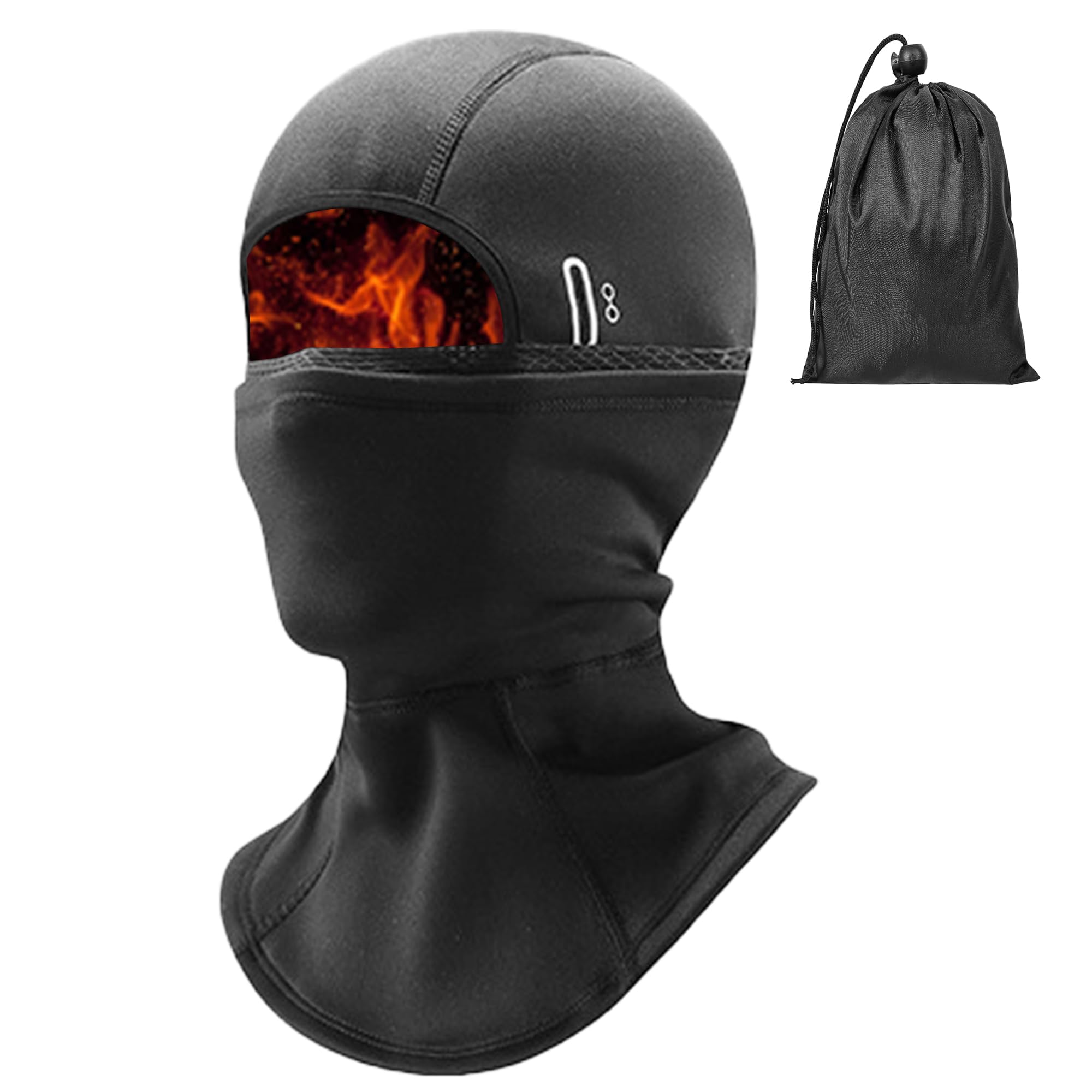 Ski Mask for Winter Thicken Thermal Balaclava Face Masks with Breathable Mesh Lightweight Full Face Cover with Eyeglass