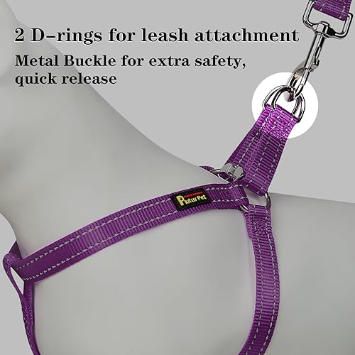Miniatura 4 de Plutus Pet Arnés para perro, reflectante, ajustable y seguro con hebillas de metal, arnés para perro de fácil paseo para cachorros, perros pequeños,