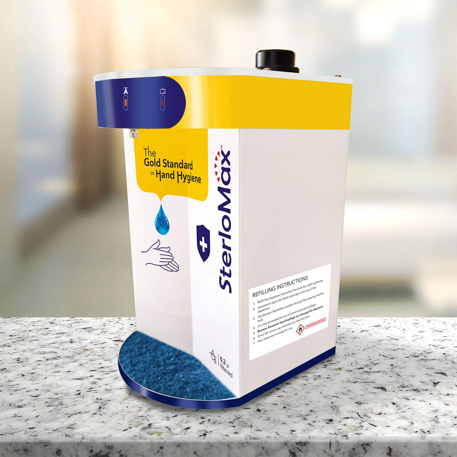 SterloMax 5 Litre Automatic, Touchless Sanitizer Dispenser. Compact Size for Wall-Mount or Table Top, White Metal for All-Round Hygiene in High Traffic, High Use Areas-image-44