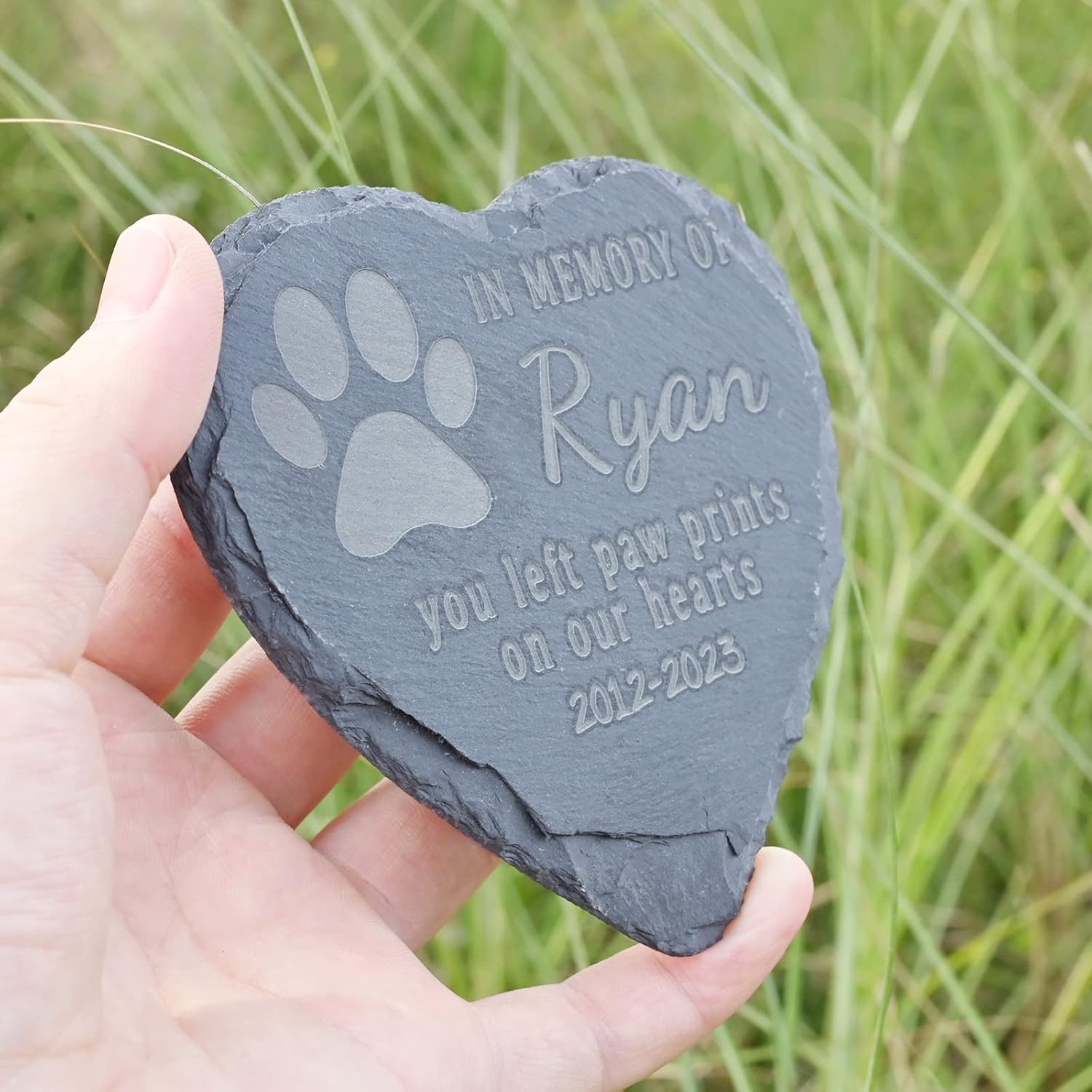 Personalized Pet Memorial Stones - In Memory of Dog or Cat, Sympathy Gift for Pet Loss - Image 4