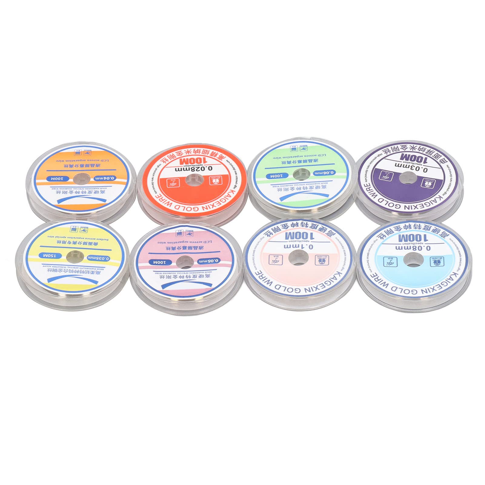 Fil de séparation d'écran LCD 8 pièces, fil de coupe 0.028 0.03 0.035 0.04 0.05 0.06 0.08 0.1mm fil de coupe