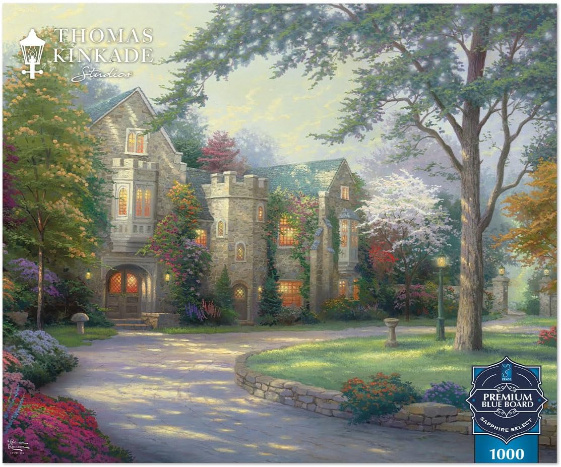 Buffalo Games Sapphire Select – Thomas Kinkade Beyond Summer Gate 1000 Piece Jigsaw Puzzle | Premium Blue Board