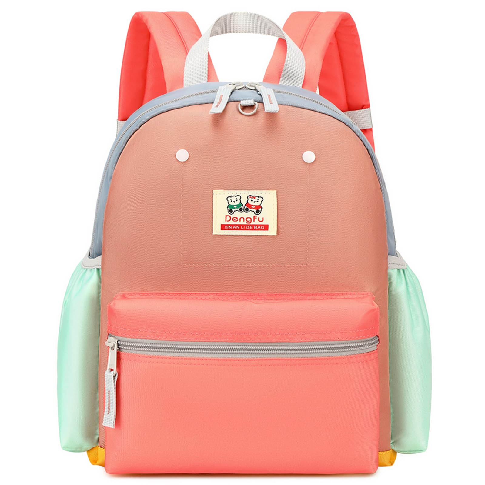 Yvechus Kids Backpack for Boys Girls, School Backpack for Kindergarten Elementary, Travel Camping Backpack for Little Kids (Pink-M, Medium)