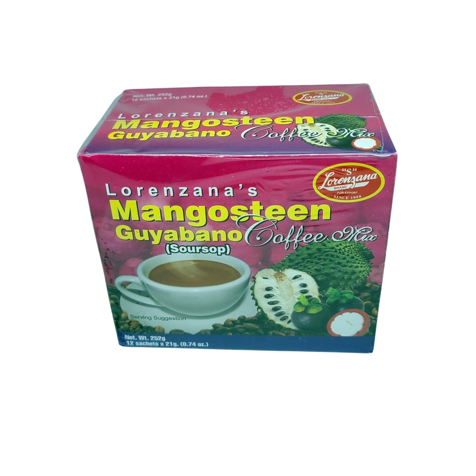 Amazon.com : Lorenzana's Mangosteen Guyabano Coffee Mix 12 sachets