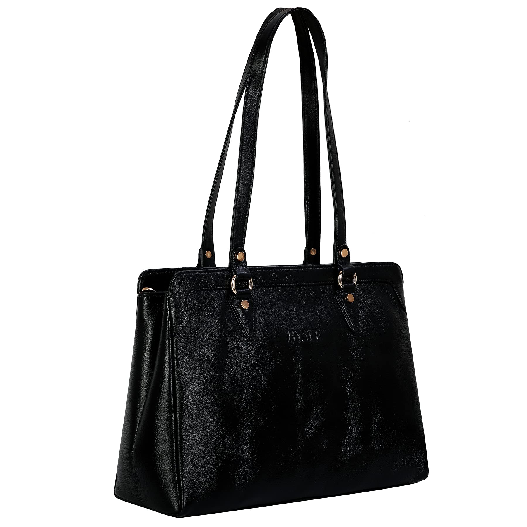 RICHSIGN LEATHER ACCESSORIES Full Grain Natural Leather Top Handle Satchel Tote Handbags & Shoulder Bags For Women Office (Dimension- L-13 X H-10 x W- 4 Inch | Weight- 0.7 KG / 700 GR (BLACK) (B094SJ9XBP) Amazon Price History, Amazon Price Tracker