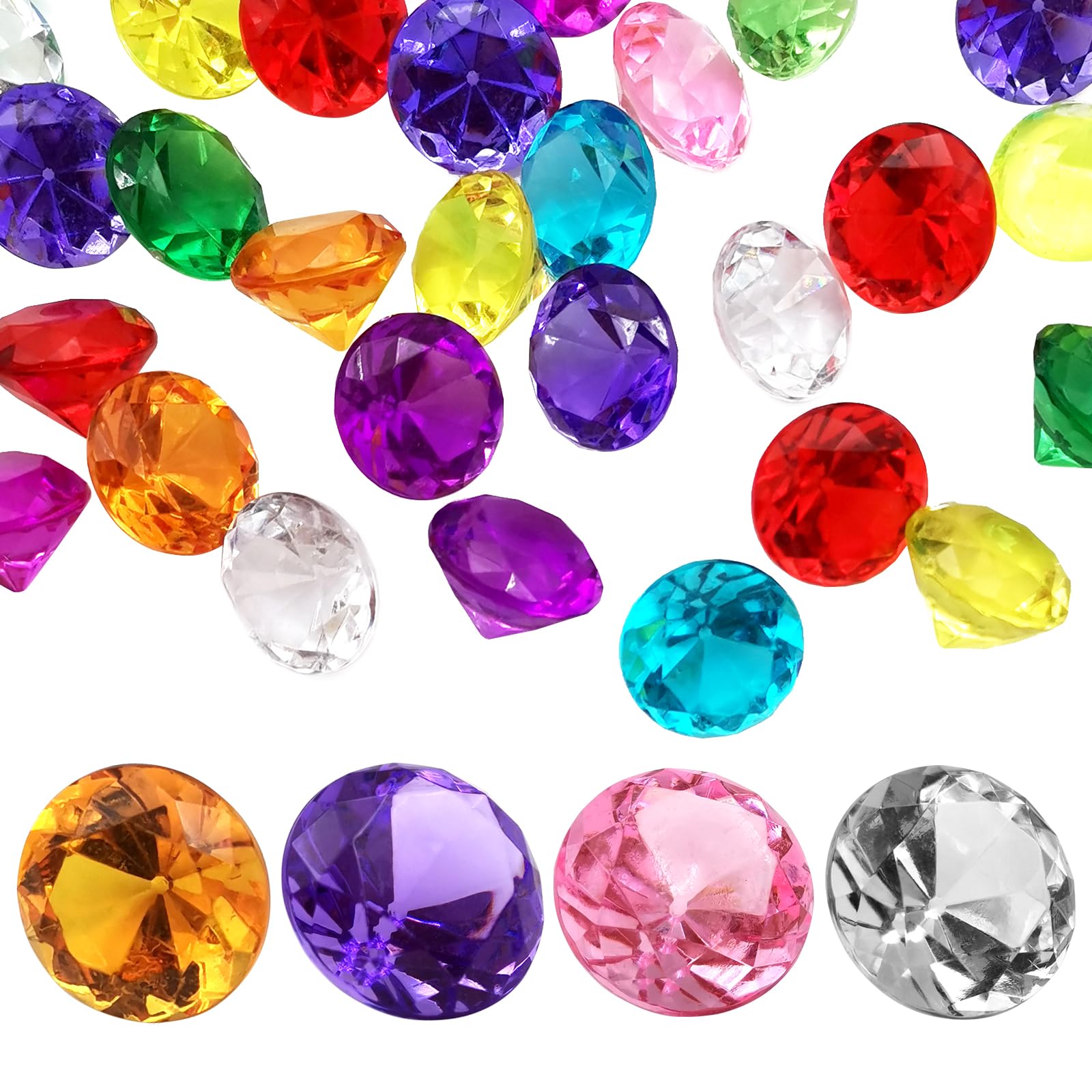 Pierres Précieuses Acryliques Vertes 25mm - 100 Diamants Décoratifs Pour Vases, Mariages Et Fêtes