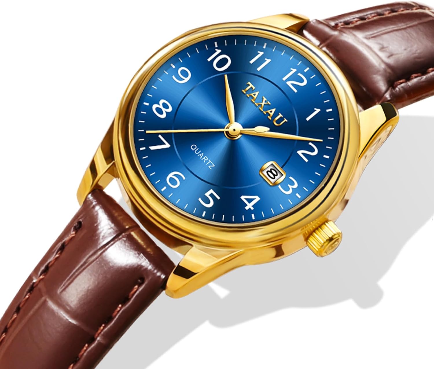 Womens Leather Watch Casual Classic Dainty Women's Dress Watch Business Fashion Waterproof Wrist Watches for Women Analog Quartz Easy Read Ladies Watches with Date - Image 7