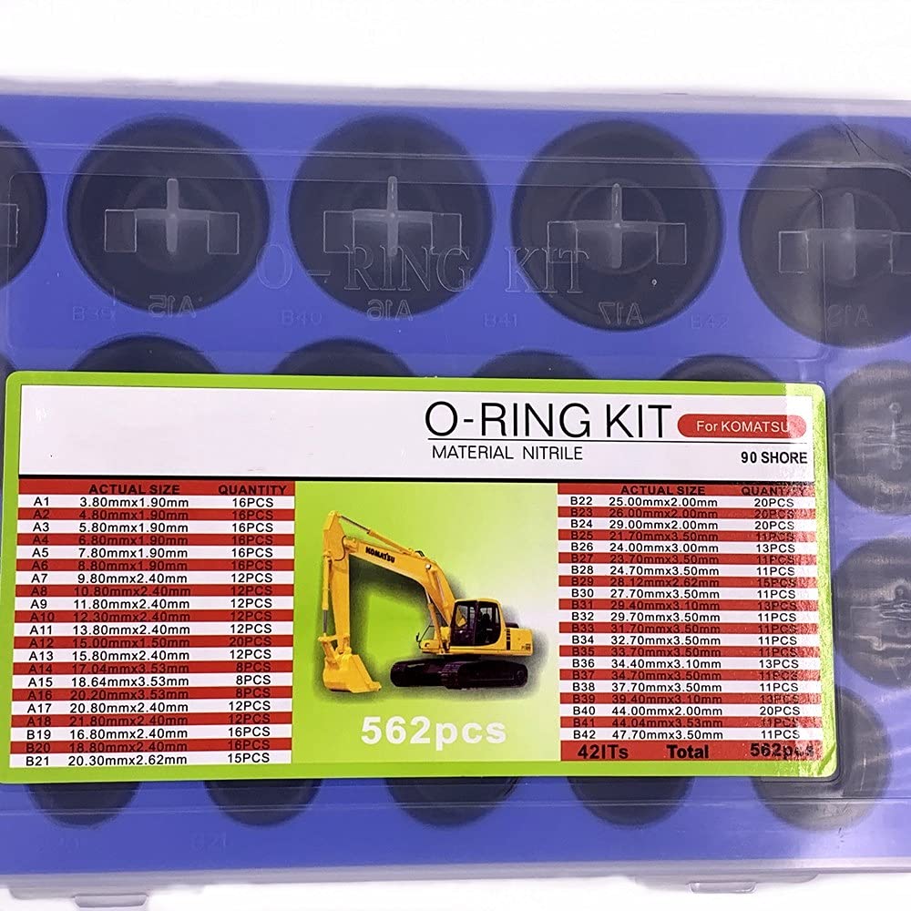 YUNCAI ORing Replacement Kit,Nitrile 90 Durometer,556pcs,Hydraulic
