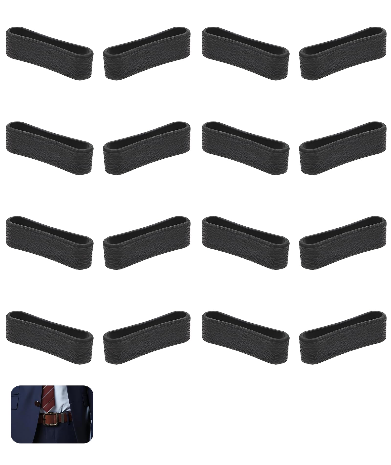 16pcs Belt Buckles For Men, Rubber Leather Belt, Loop Keepers Ring Buckle, Replacement Belts Straps, Organizer Fixing Holder, Stays Retainer Loops For Belt Hold, Extra Men Women Diy Craft Accessories-image-34
