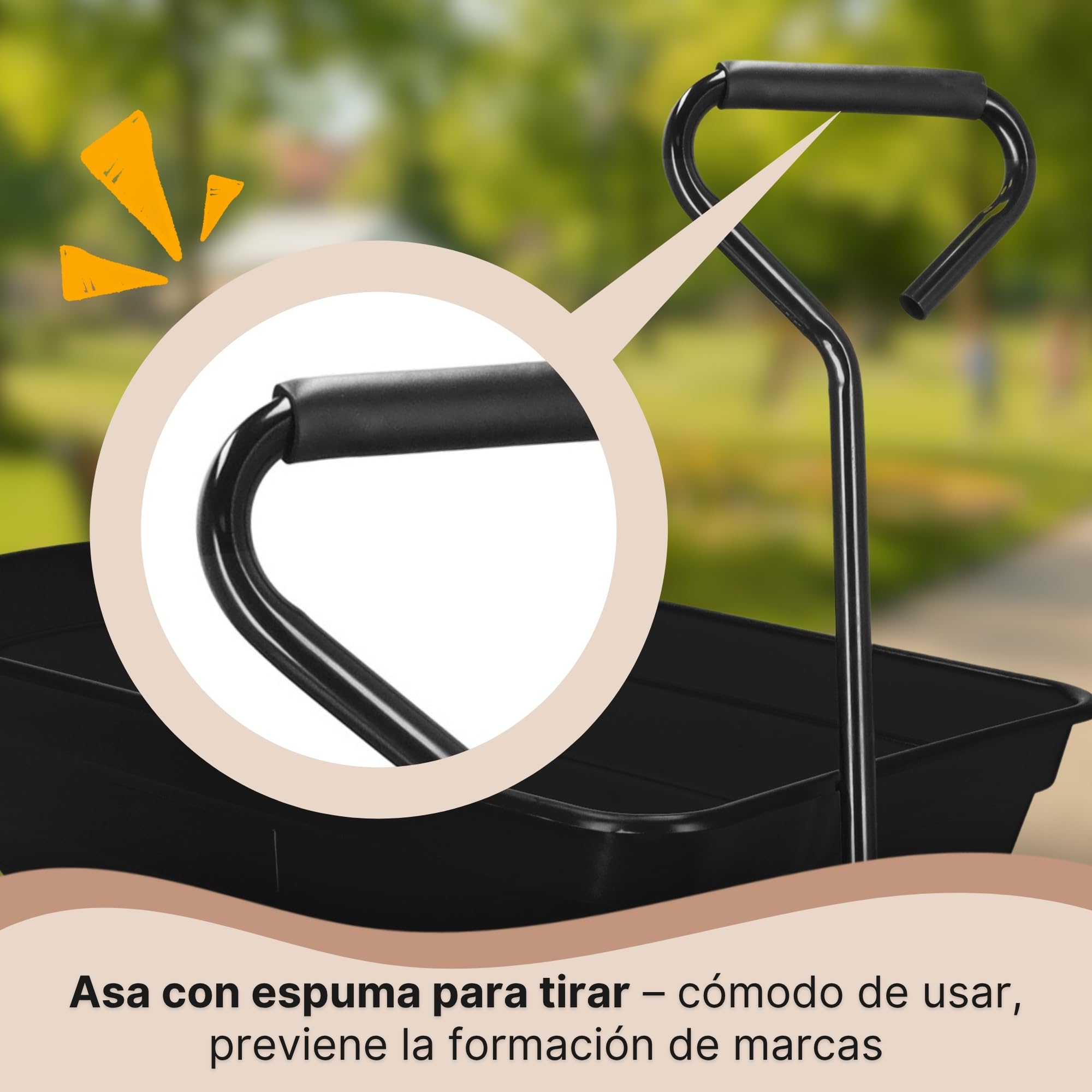 SPRINGOS Carro de jardín con función basculante, carretilla de transporte de 250 kg, 75 l