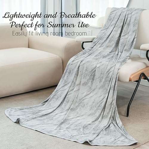 Miniatura 9 de Tametra Manta de refrigeración con tela de refrigeración de doble cara, Manta fría tamaño Queen para cama, ligera y transpirable, manta de verano de