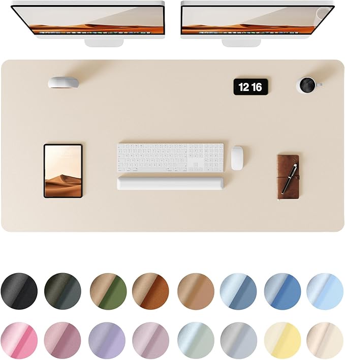 YSAGi Leather Desk Pad Protector, Office Desk Mat, Large