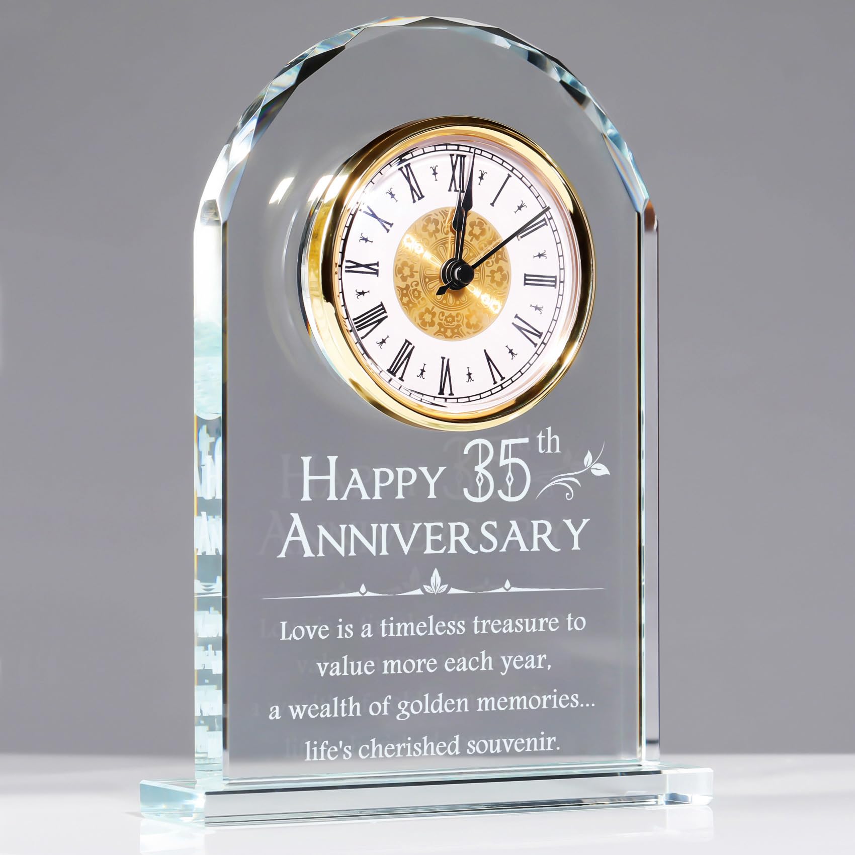 YWHL 35th Anniversary Glass Quartz Clock