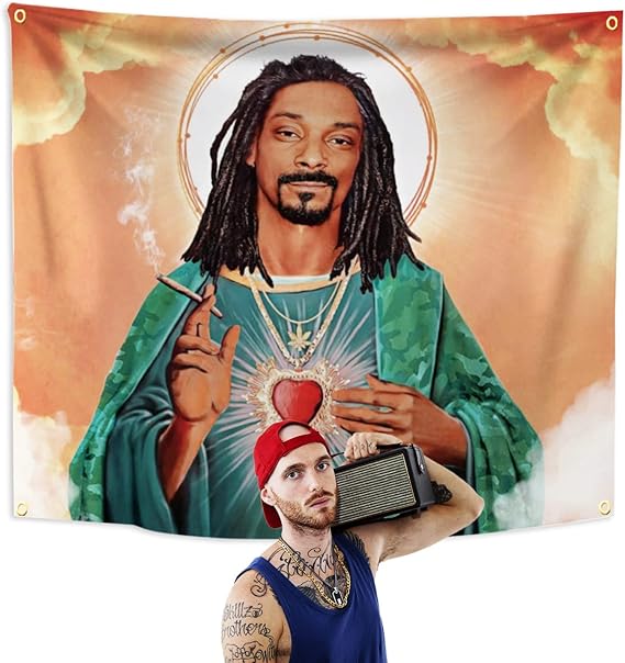 59'' x 51'' Snoop Dogg Large Tapestry,Hotest Rock Rapper Funny Flags