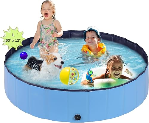 Piscina plegable para perros, bañeras portátiles para perros, piscina plegable de plástico duro para perros, piscina antideslizante para perros y