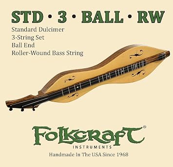 Folkcraft Mountain Dulcimer String Set, Ball Ends .012" .015" .024"RW