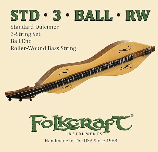 Folkcraft® Mountain Dulcimer String Set, Ball Ends (.012" .015" .024"RW)