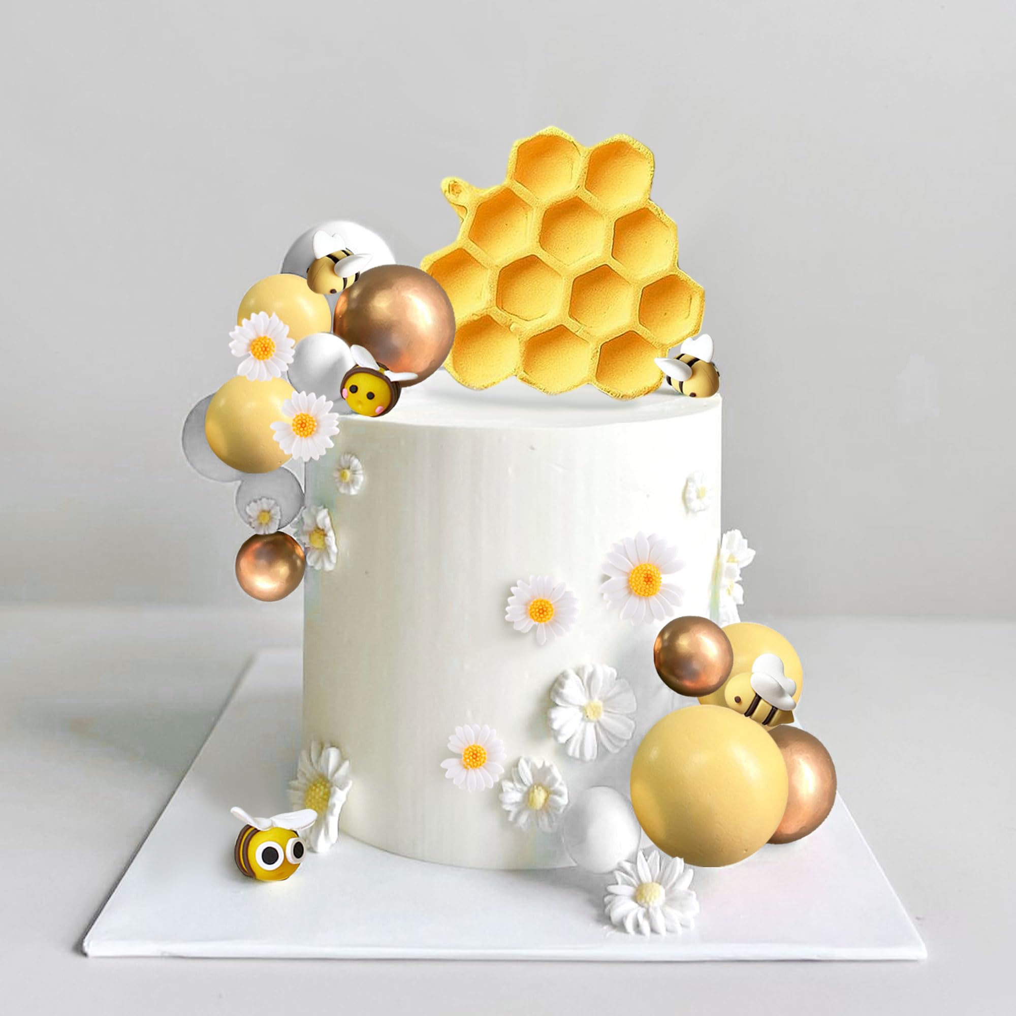 Snapklik.com : Bee Cake Decorations Honey Comb Decorations Bee Cupcake
