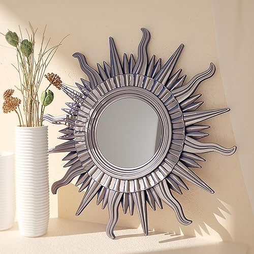 Miniatura 6 de Espejo de sol con 5 espejos redondos para colgar en la pared, molde de resina de silicona con forma de espejo de molde de fundición de silicona