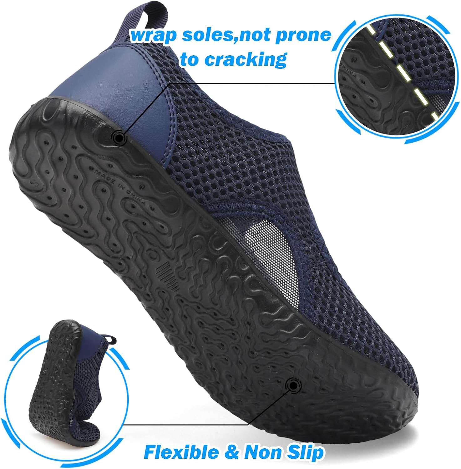 Spesoul Water Shoes for Women Men Barefoot Swim Shoes Aqua Socks Summer Sandals Breathable Quick Dry Lightweight Wide for Pool Beach River Boat Travel Waterpark image 3