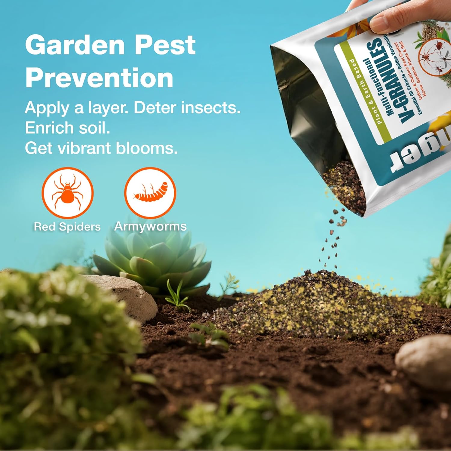 EcoVenger Multi-Purpose V-Granules 2LBS Bag, Horticulture or Household Use for Indoor & Outdoor Protection Against Insects and Rodents, Improves Soil & Promotes Rooting, 100% Natural, Safe for Kids