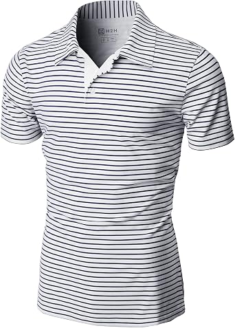 H2H Mens Casual Slim Fit Polo T-Shirts 