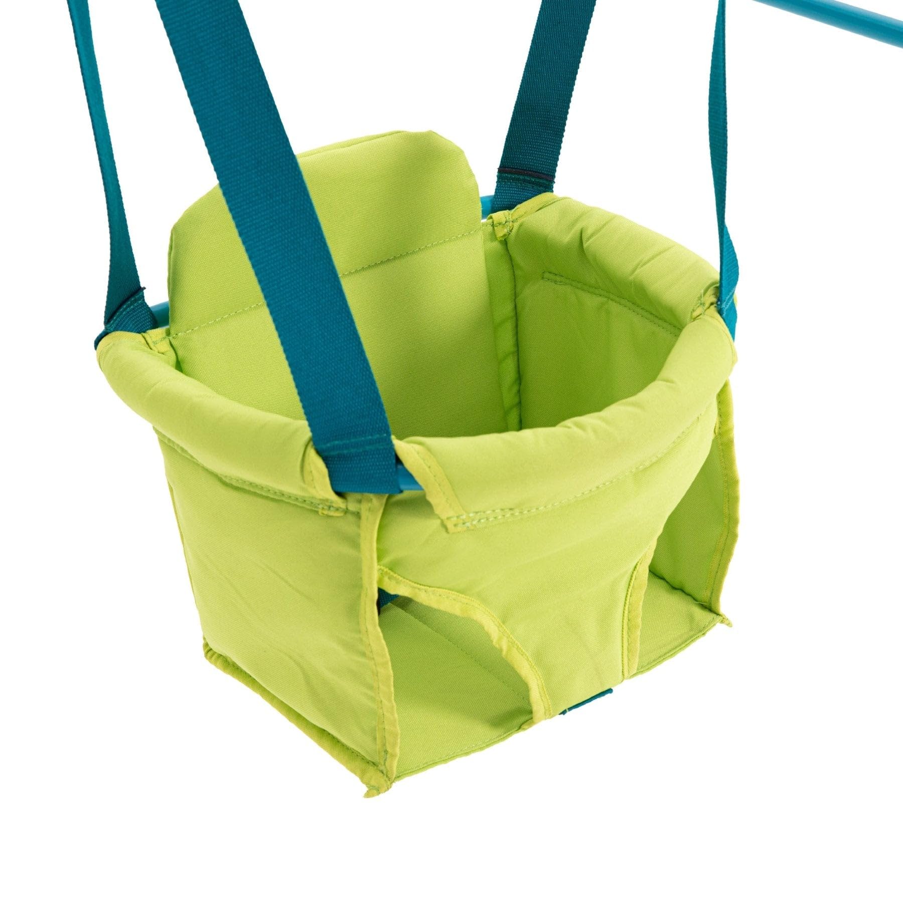 Portique métal Fauteuil bébé Pliant h129 cm, Bleu