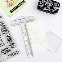 Vista 9 de 2 reglas cuadradas en T transparentes de 6 pulgadas/5.9 in, en pulgadas y métricas, regla cuadrada en T, transparente, regla en T, para manualidades