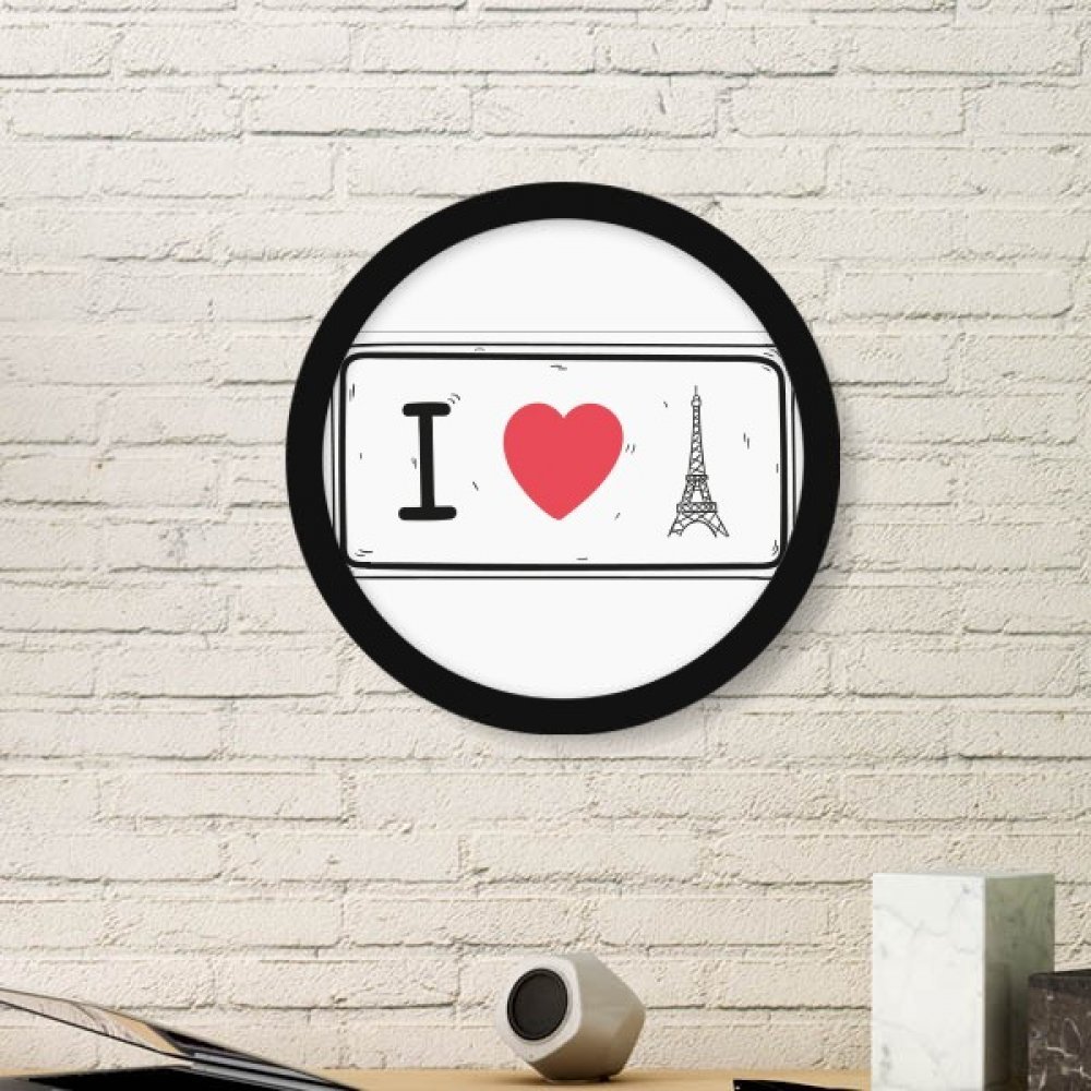 Cadre photo rond J'aime Tour Eiffel noir : le cadeaux ideal pour decoration interieure
