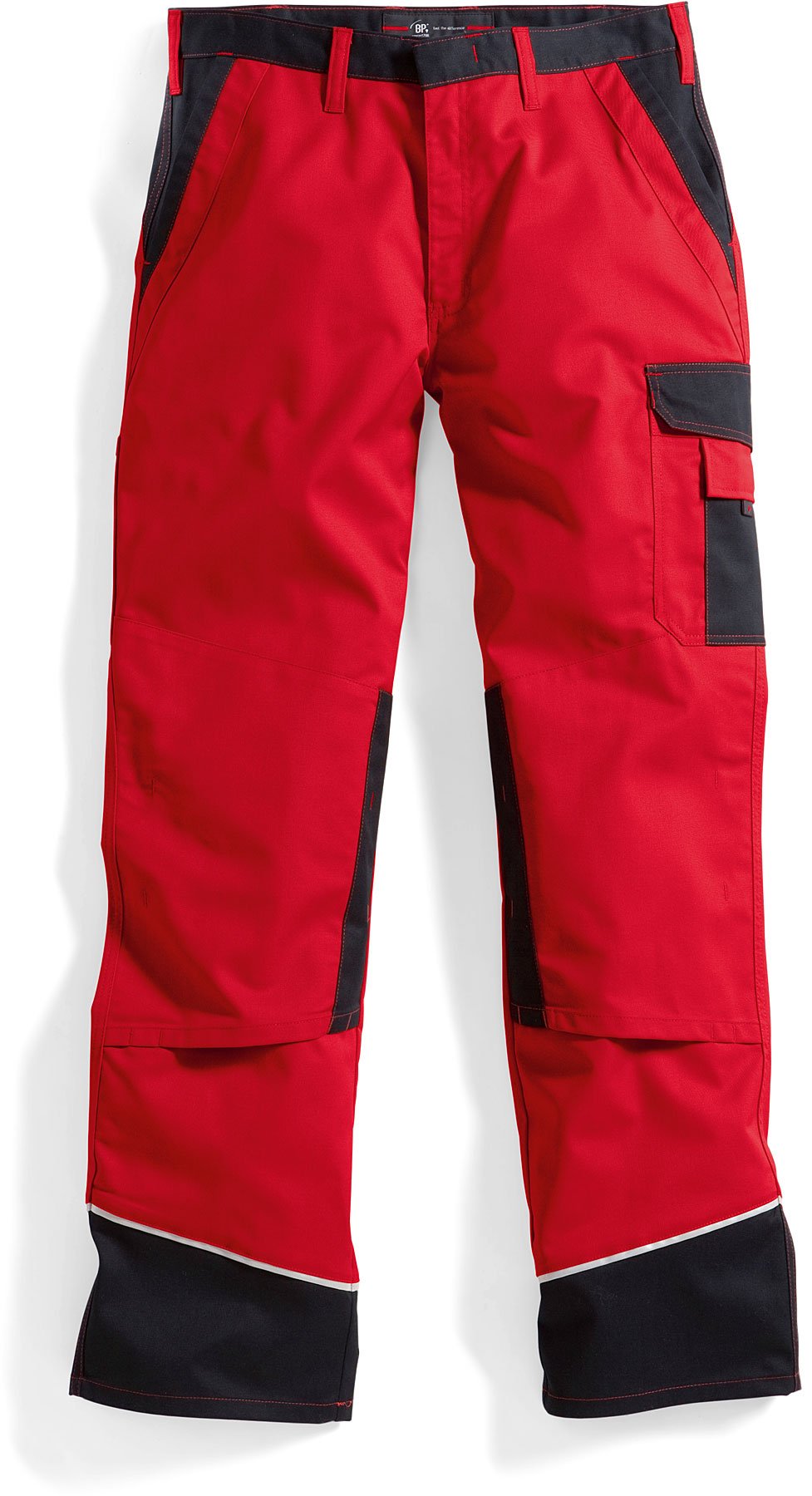 BP 1609-559-81-60n, Work trousers, with pockets 245,00 g/m², fabric blend red/black, 43/44n