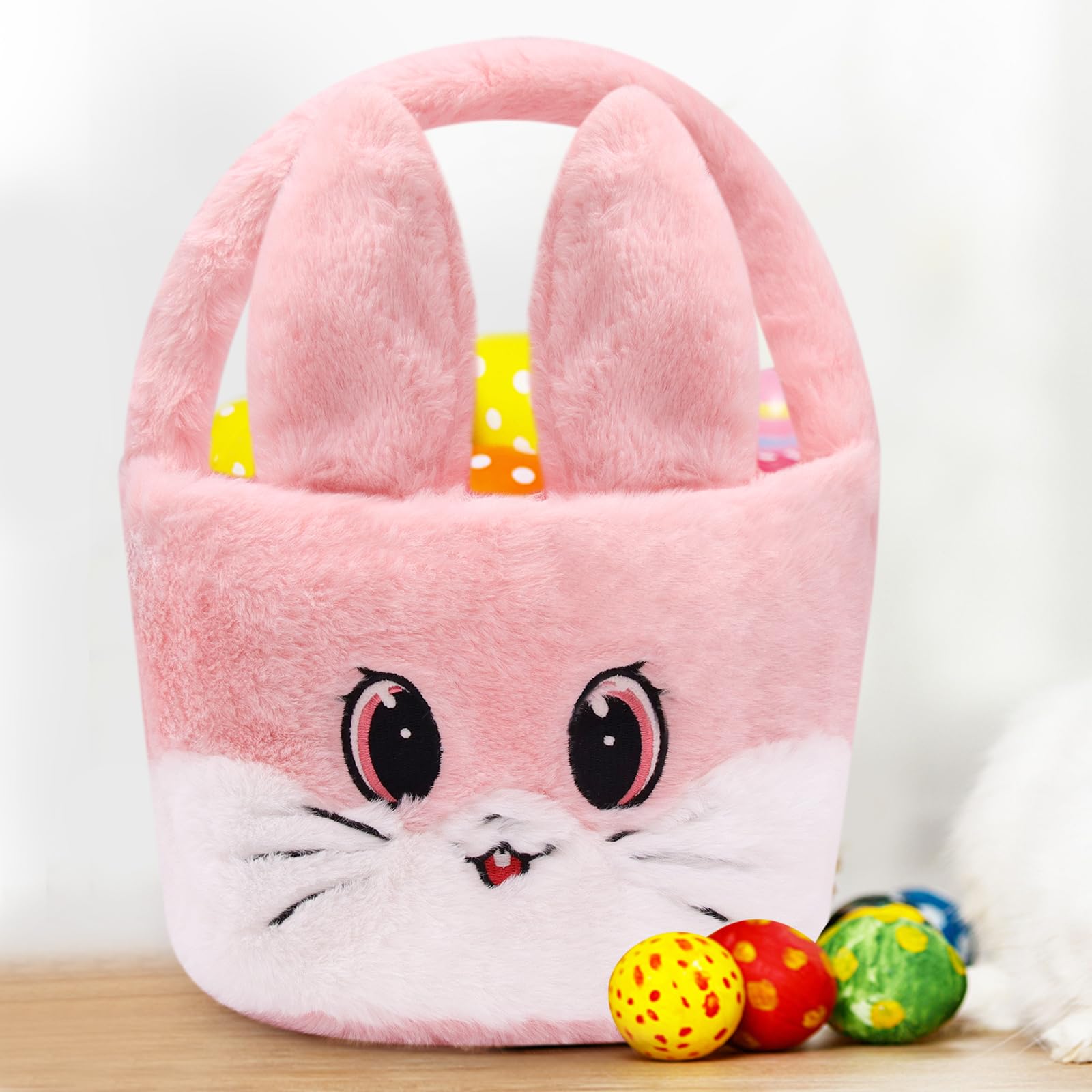 Pink Bunny MYSTERY 4 items in Each Easter Basket Personalized Bunny Easter Basket, Custom Name Baby Easter  main image 3
